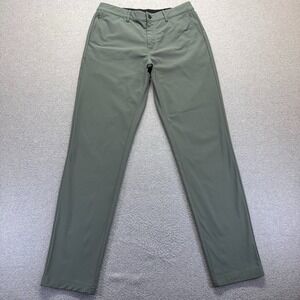 01.Algo Pants Mens 32 Green Performance Tech Chino Moisture Wicking Golf